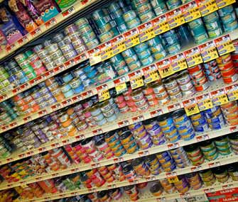 Pet Food on Shelf