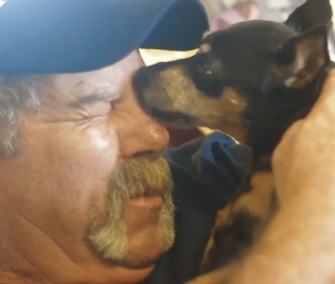 Firefighter Curtis Young credits his dog Sabrina with detecting his cancer, twice.