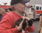 Kitten rescued from pipe