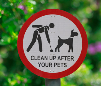 Clean up after your pet sign