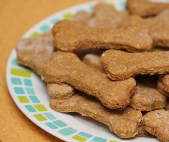 Plate of homemade dog treats