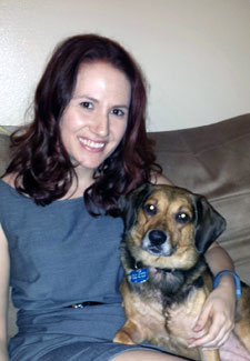 Gina and Ella the dog