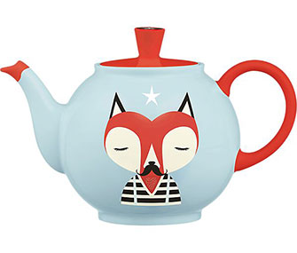 tea pot with a fox