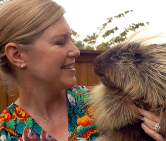 Zooniversity's Allison Blankenship with Teddy Bear.