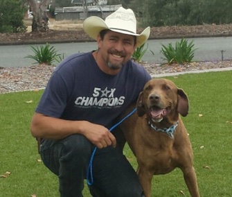 Brownie was happy to be reunited with his owner in San Diego.