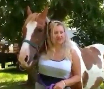 Woman reunites with horse