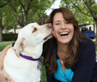 Lorraine Bracco and Dog
