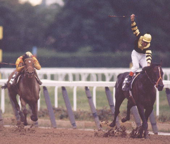 Jean Cruguet rides Seattle Slew to victory