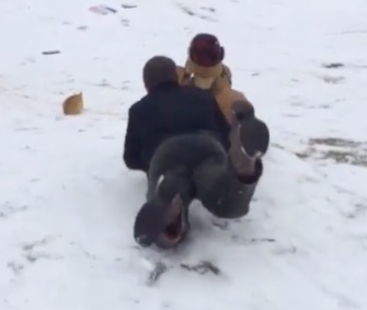 A video of Jill Duggar's husband, Derick Dillard, sledding into a cat causes controversy.