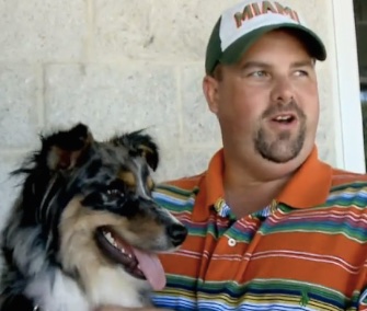Bell was reunited with her owner, Matt Turner, after she was found 900 miles from home.