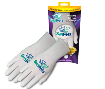 SwiPets pet hair cleaning gloves