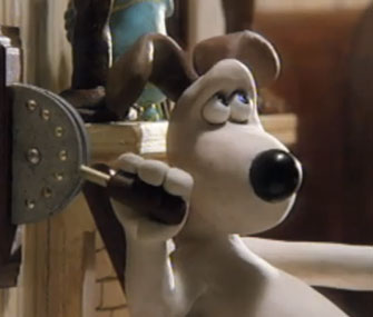 Gromit in "The Wrong Trousers"