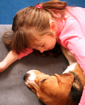 Girl with dog