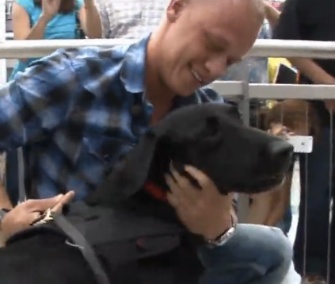 Veteran Marine Corporal Matt Foster was reunited with his retiring K9 partner Mick Thursday.
