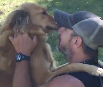 Kali was thrilled to be reunited with her owner in Canada last week.