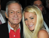 Hugh Hefner and Crystal Harris