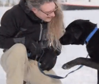 John Unger recently adopted Bear, a 1-year-old Akita, Shepherd and Lab mix.