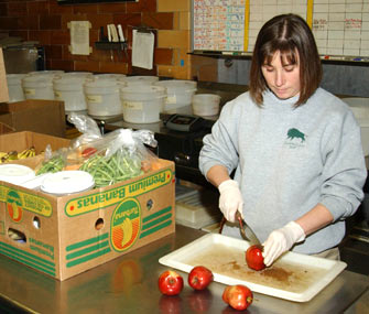 Brookfield Zoo Staffer Preparing Food