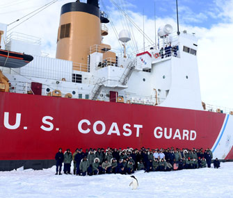 Coast Guard Penguin Photobomb