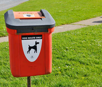 Dog waste receptacle