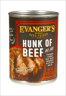 Evanger's hunk of beef dog food