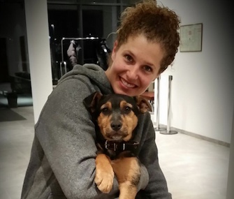 Lindsey Jacobellis, a U.S. snowboarder, plans to bring this Sochi stray puppy home with her.