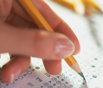 Filling out a scantron