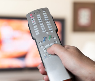 Watching TV with remote