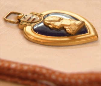 Smuckers the Lab dug up this Purple Heart in his backyard 10 years ago.