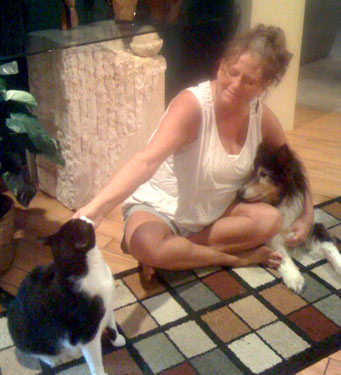 Nancy Hurley and her pets