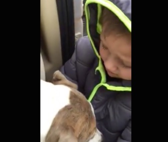 Kahne Williams had a tearful reunion with his missing dog, Kase.