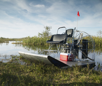 Boat and the Everglades National Park