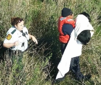 A lost black Labrador Retriever was rescued from a Virginia river.