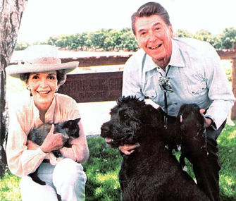 President Reagan and Pets