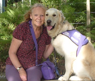 Edward the Superdog and his owner Wendy Hilling