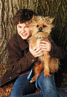 Nolan Gould and his dog
