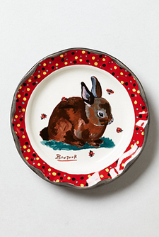 Anthropologie Rabbit Plate