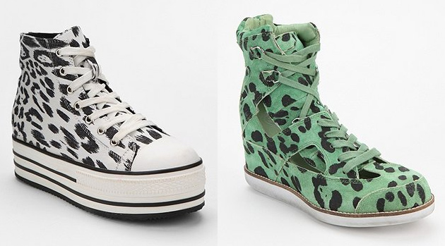 leopard high top shoes