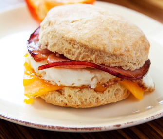 Biscuit breakfast sandwich