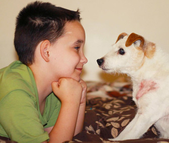 Cole Hein and his Jack Russell Terrier Bingo