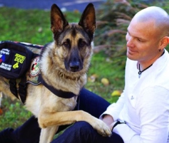 Axel was stopped from boarding a flight home the day after he was honored for his work as a service dog to Marine veteran Jason Haag.