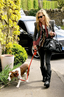 Kate Moss and Dog