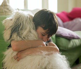 Boy with dog