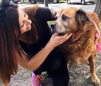 Chelsea Hagerty and her fiancée say they've been getting lots of affection from 14-year-old Bear.